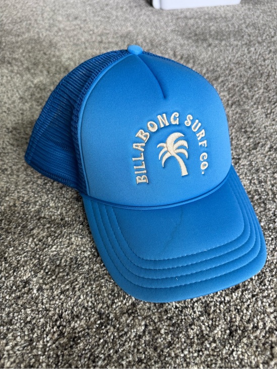 Billabong Accessories - Billabong Blue Palm Logo Trucker Hat